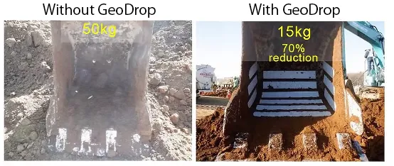 Soil adhesion reduced by 70%